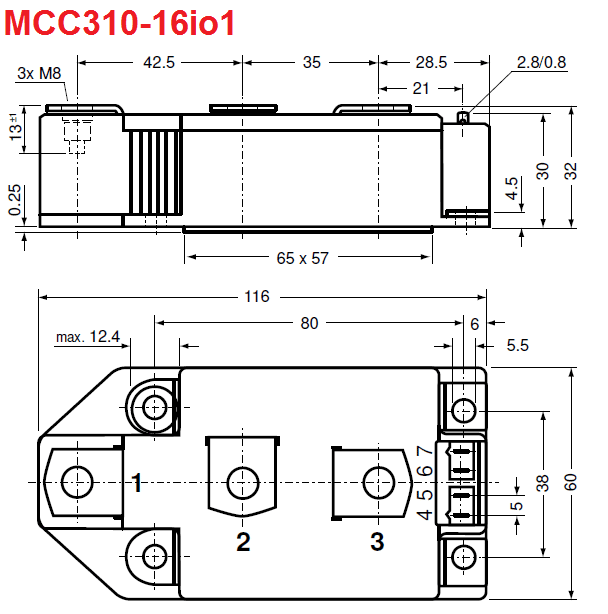 تریستور ixys mcc310
